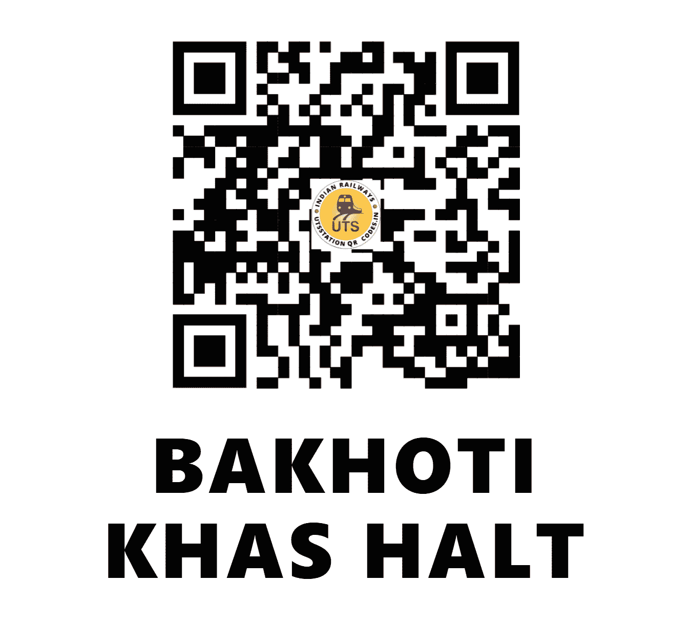 UTS QR Code for BAKHOTI KHAS HALT - BKTS (NE - UTTAR PRADESH)